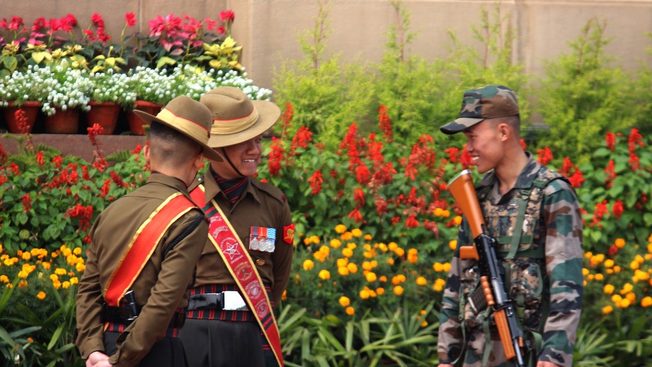 Indian Army soldiers marching in uniform at India Gate - Indian Army Agniveer Rally 2026